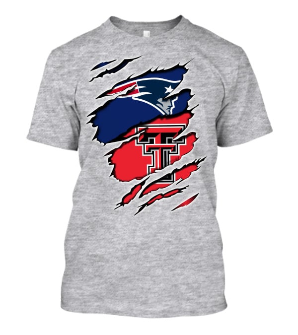 Patriots Texas Tech Dual Logo Fusion T-Shirt
