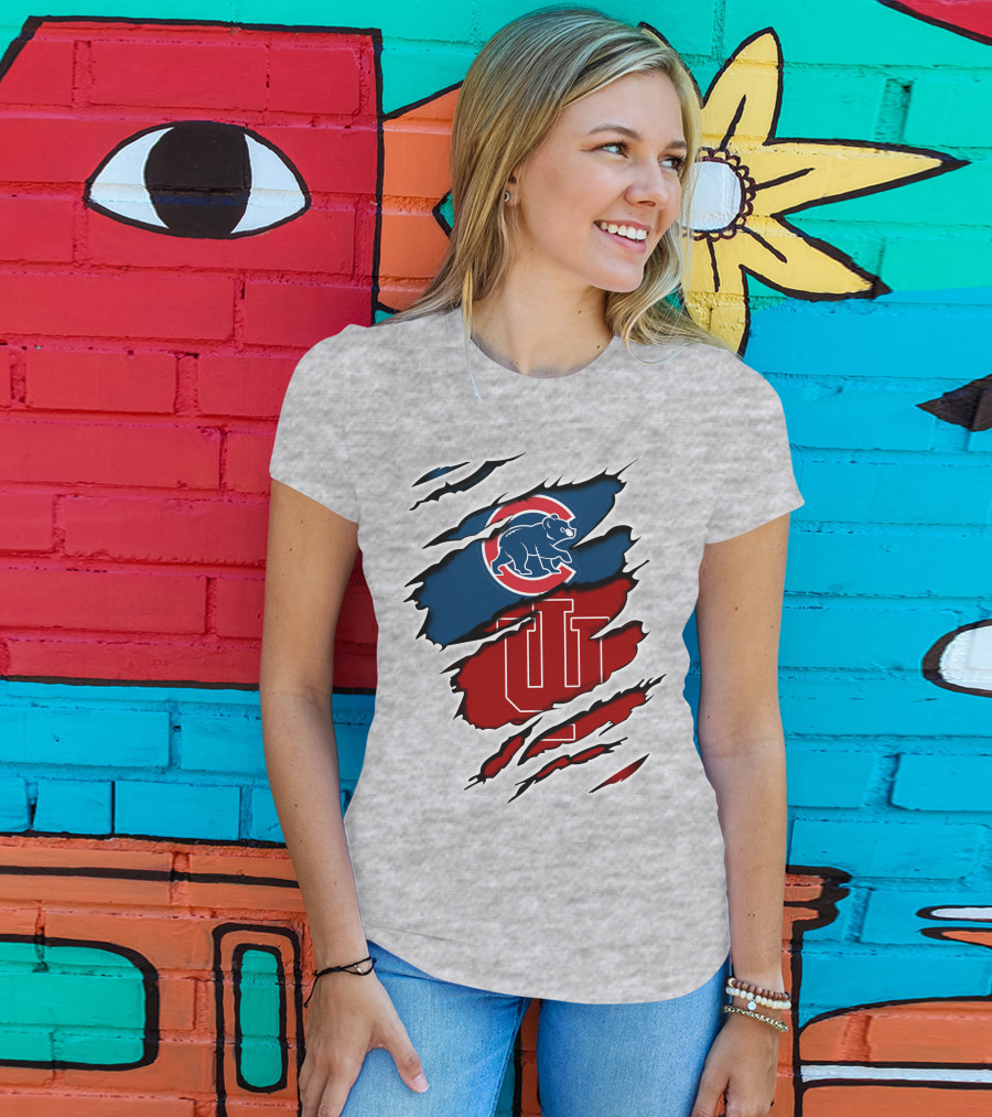 Chicago Cubs Indiana Hoosiers Collaboration T-Shirt