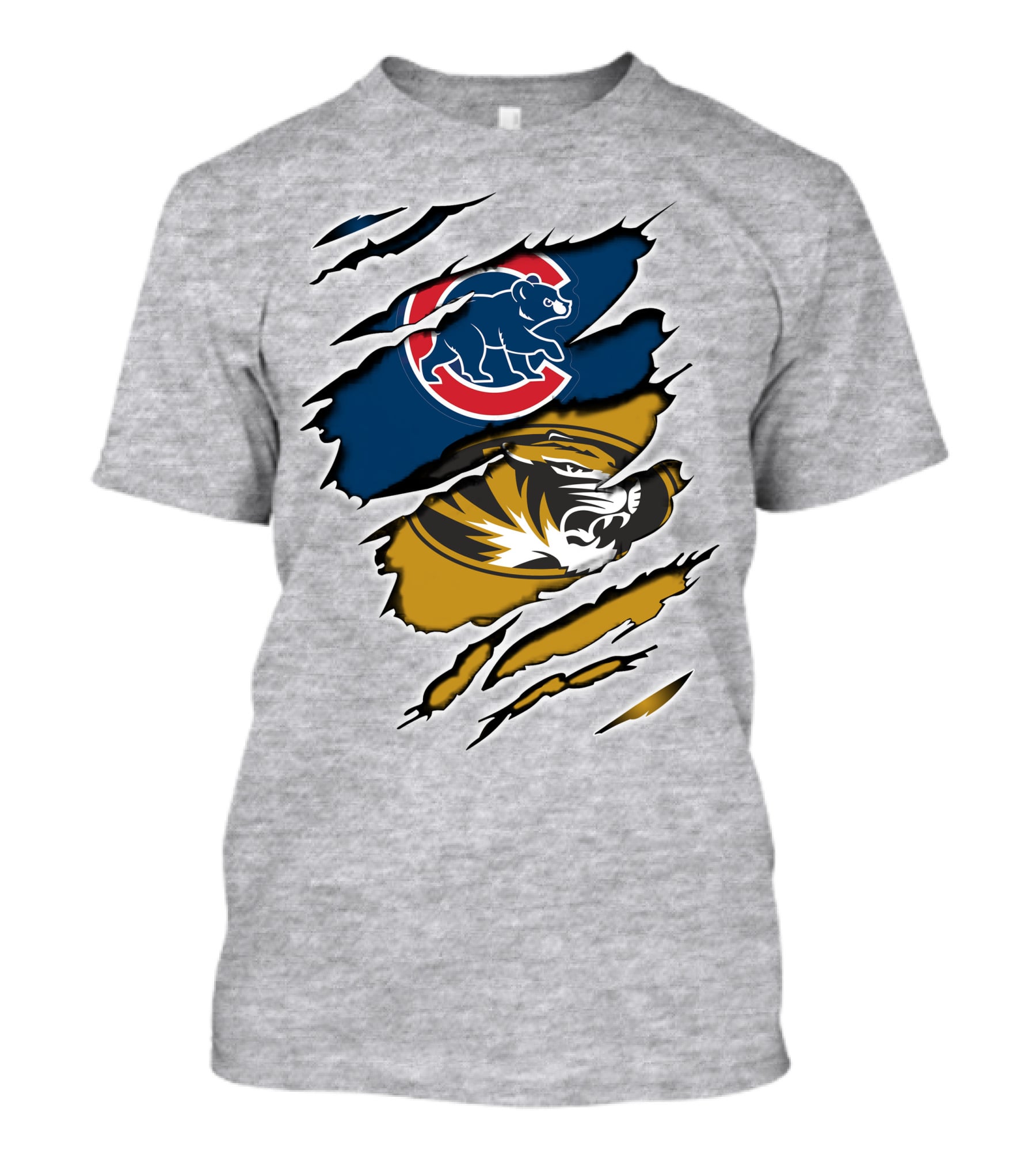 Cubs Missouri Mizzou Tigers Fan Mashup T-Shirt