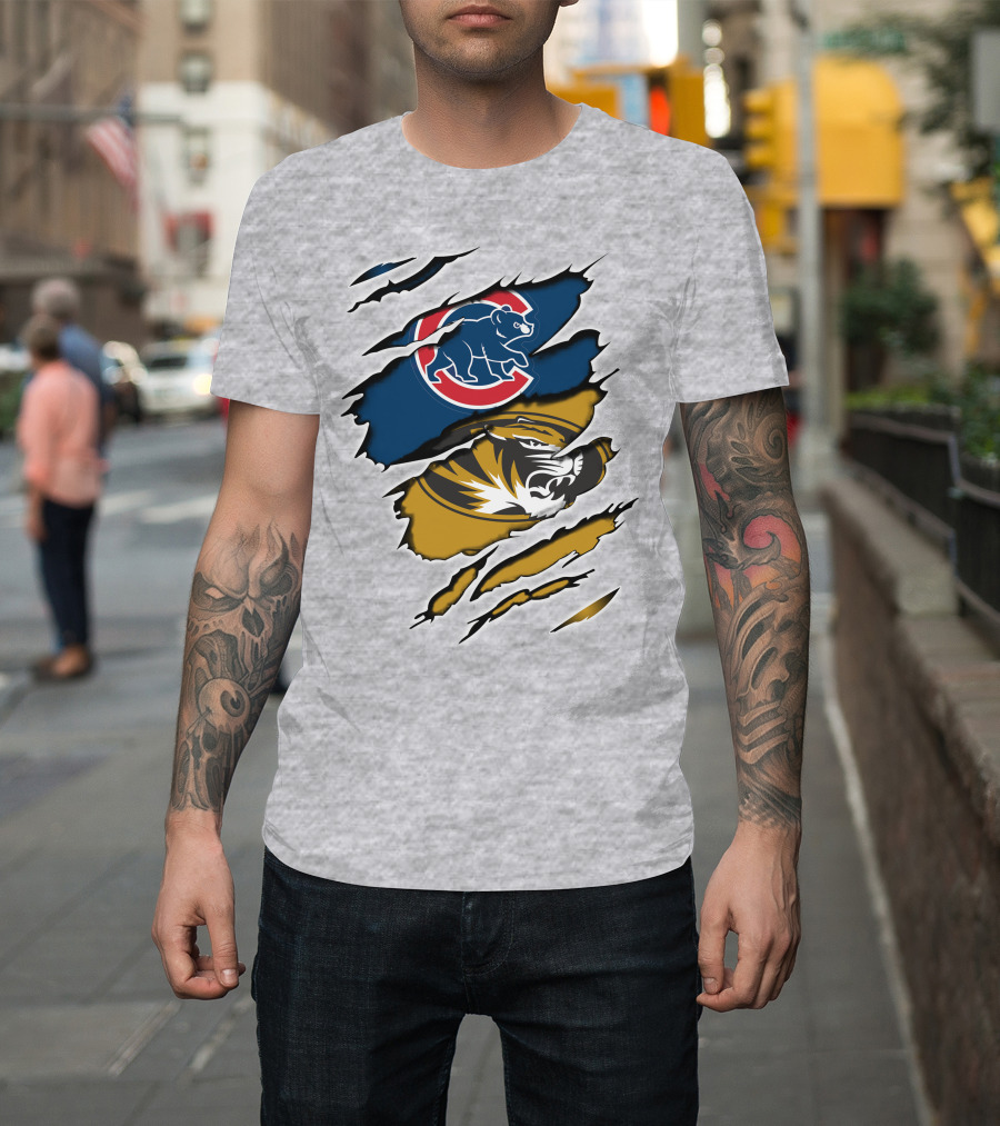 Cubs Missouri Mizzou Tigers Fan Mashup T-Shirt
