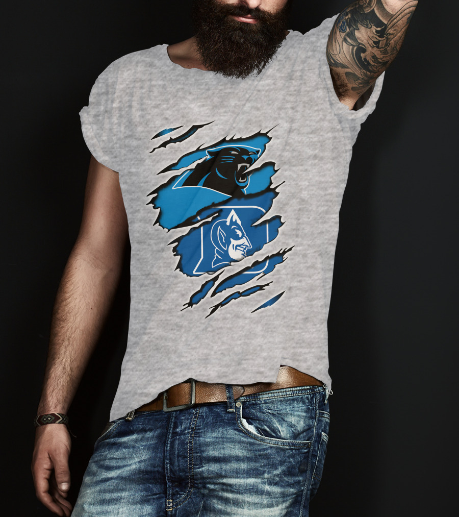 Panthers Duke Blue Devil Logo Fusion T-Shirt