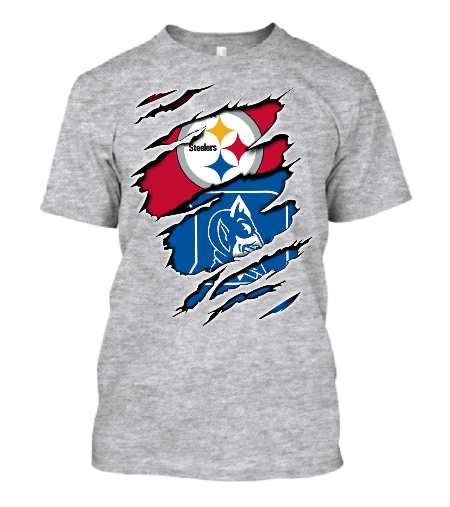 Steelers Duke Blue Devil Ripped Fusion T-Shirt