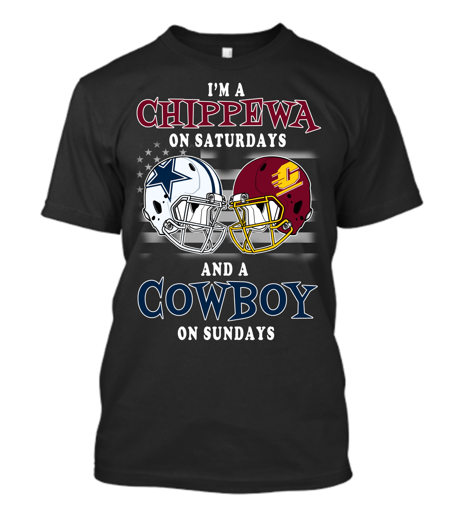 I'm A Chippewa On Saturdays And A Cowboy On Sundays T-Shirt