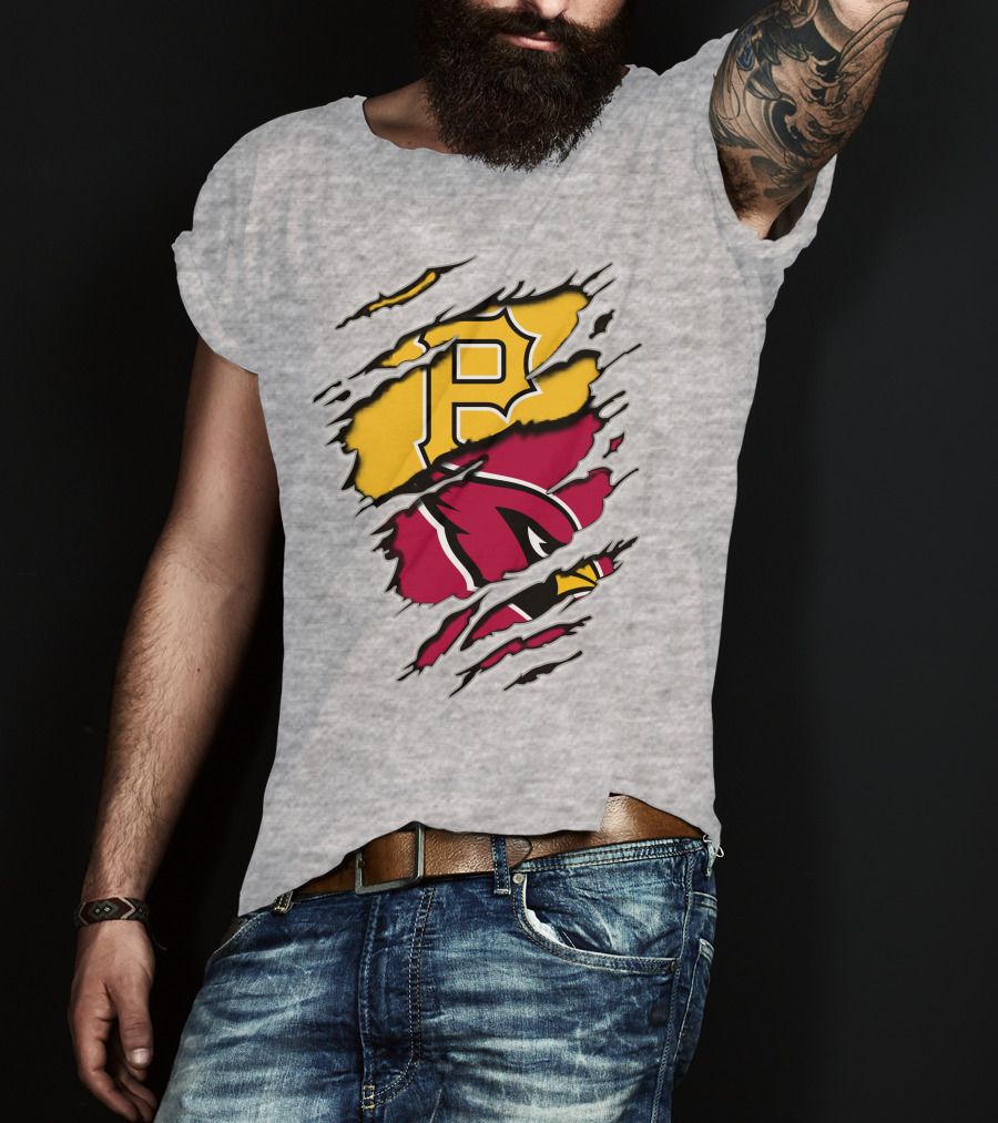 Cardinals And Pirates Logo Mashup T-Shirt