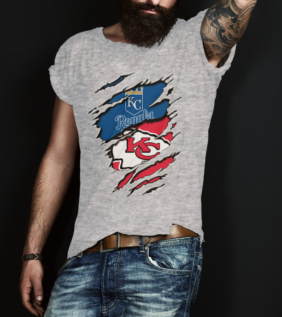 Kc Royals Chiefs Logo Fusion T-Shirt