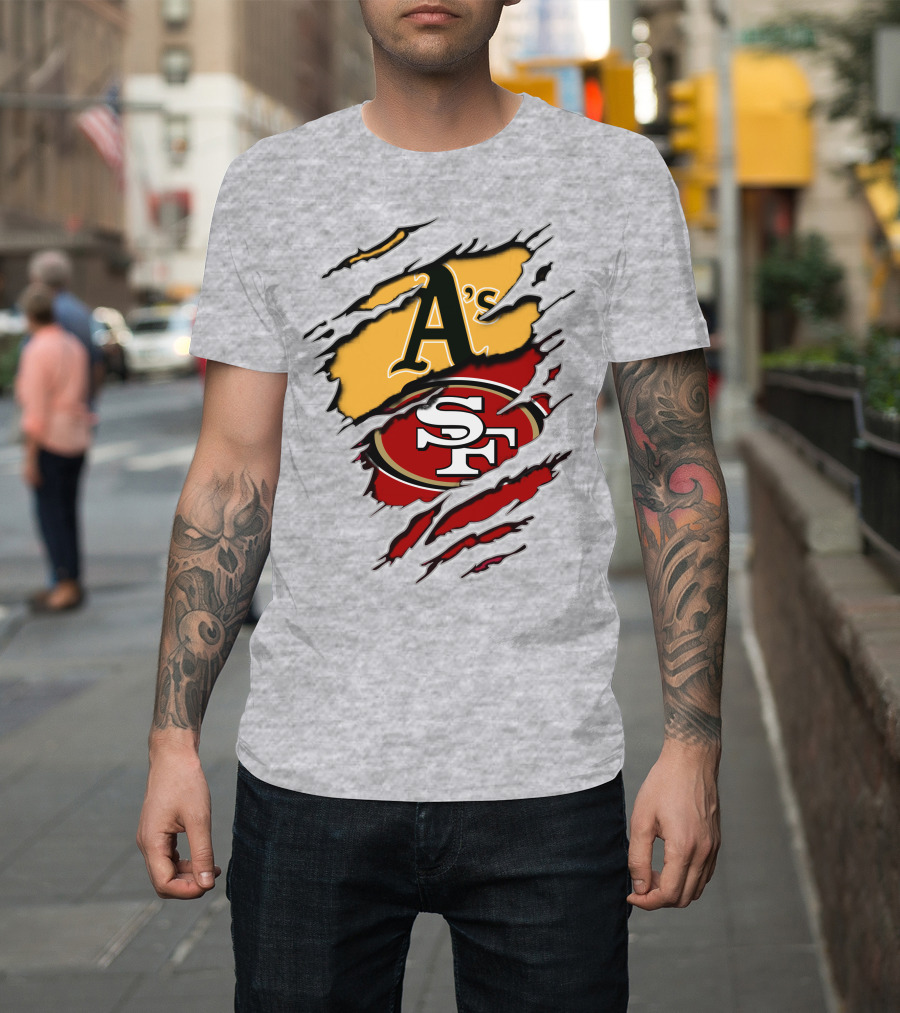 A's Sf 49ers Athletics Logo Combo T-Shirt