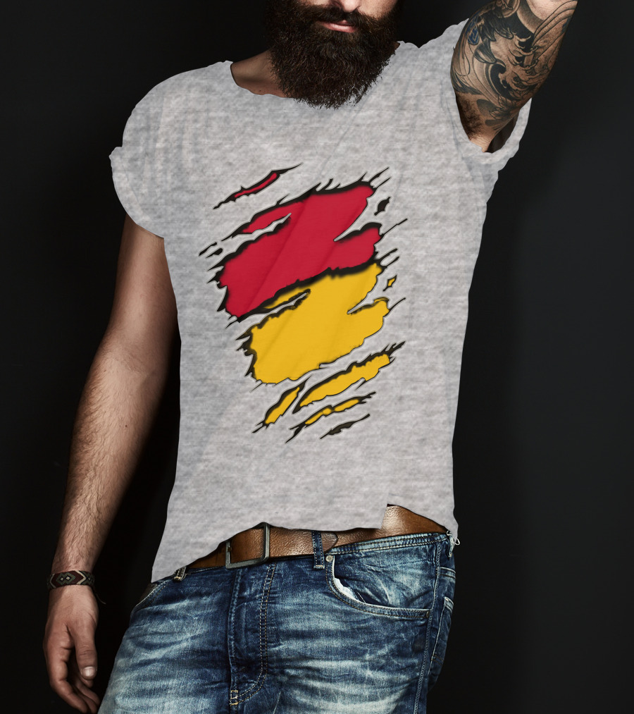 5Stee Red And Yellow Scratch Marks T-Shirt