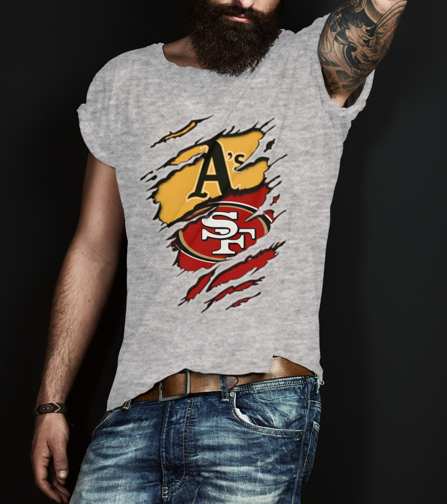 San Francisco 49ers Athletics A's Collaboration T-Shirt
