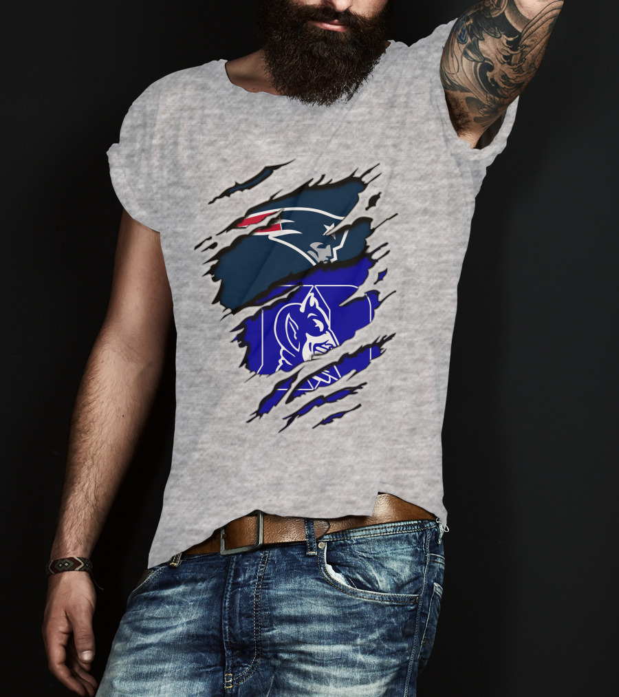 Patriots Duke Blue Devils Football Collaboration T-Shirt