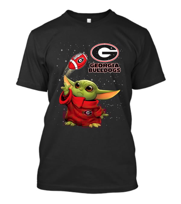 Baby Yoda Georgia Bulldogs Football Star Wars T-Shirt