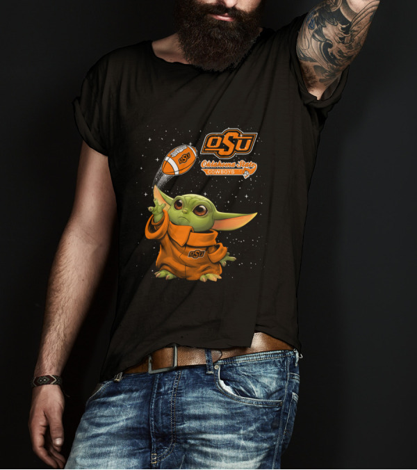OSU Baby Yoda Oklahoma State Cowboys Football T-Shirt