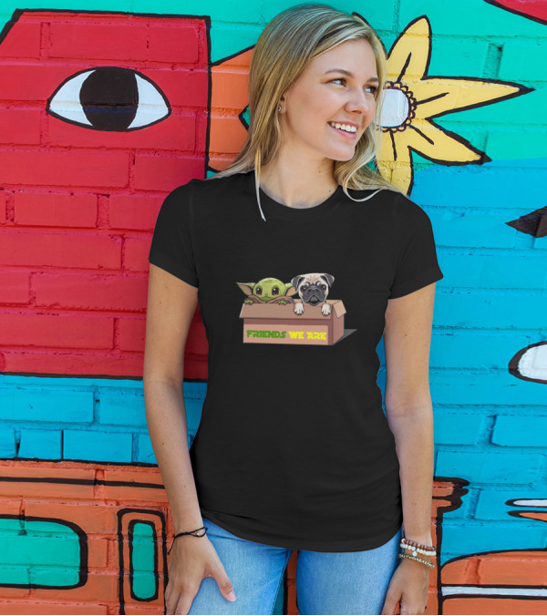 Baby Yoda Friends We Are Pug Box Duo T-Shirt