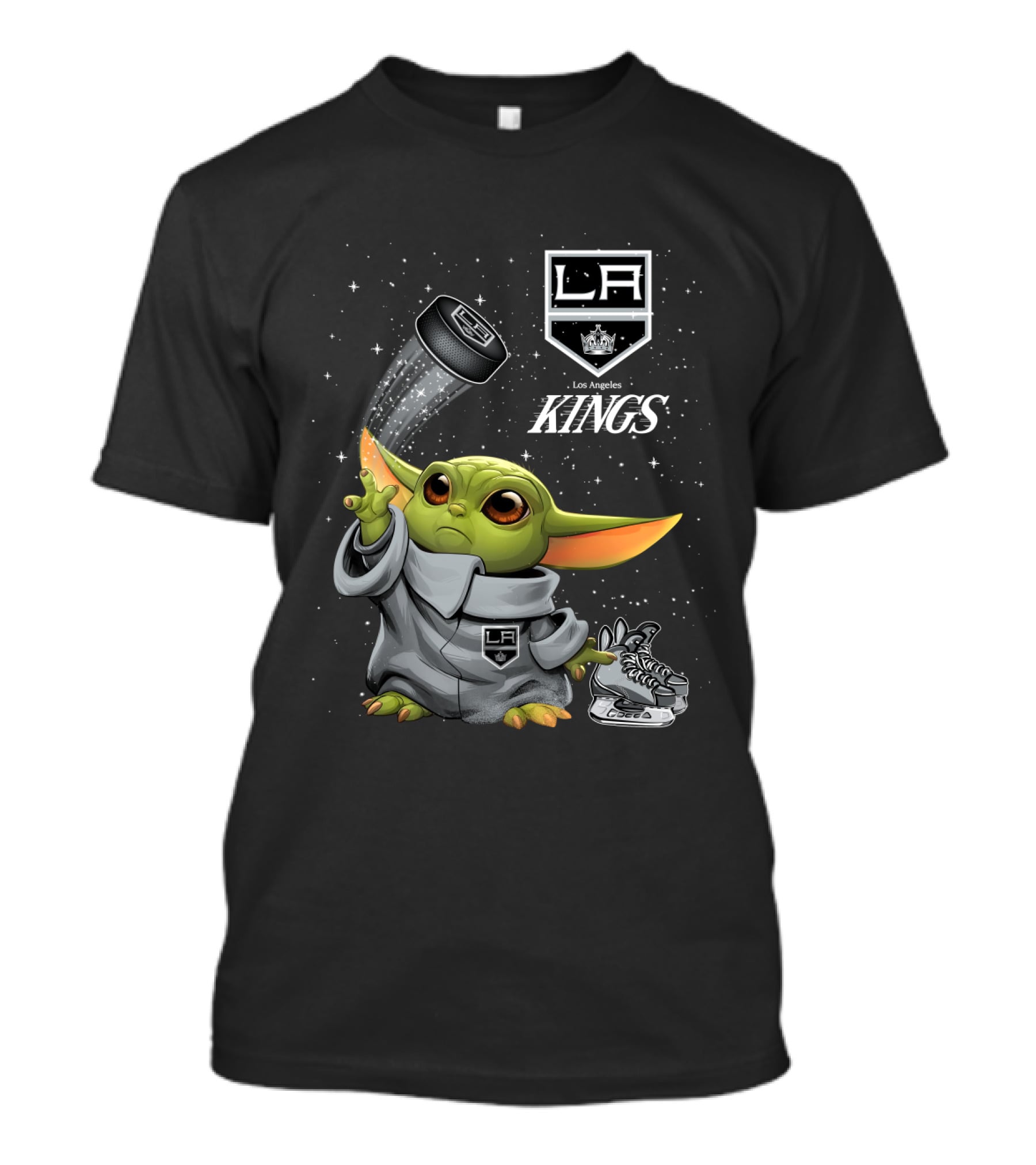 Baby Yoda LA Kings Los Angeles Hockey T-Shirt