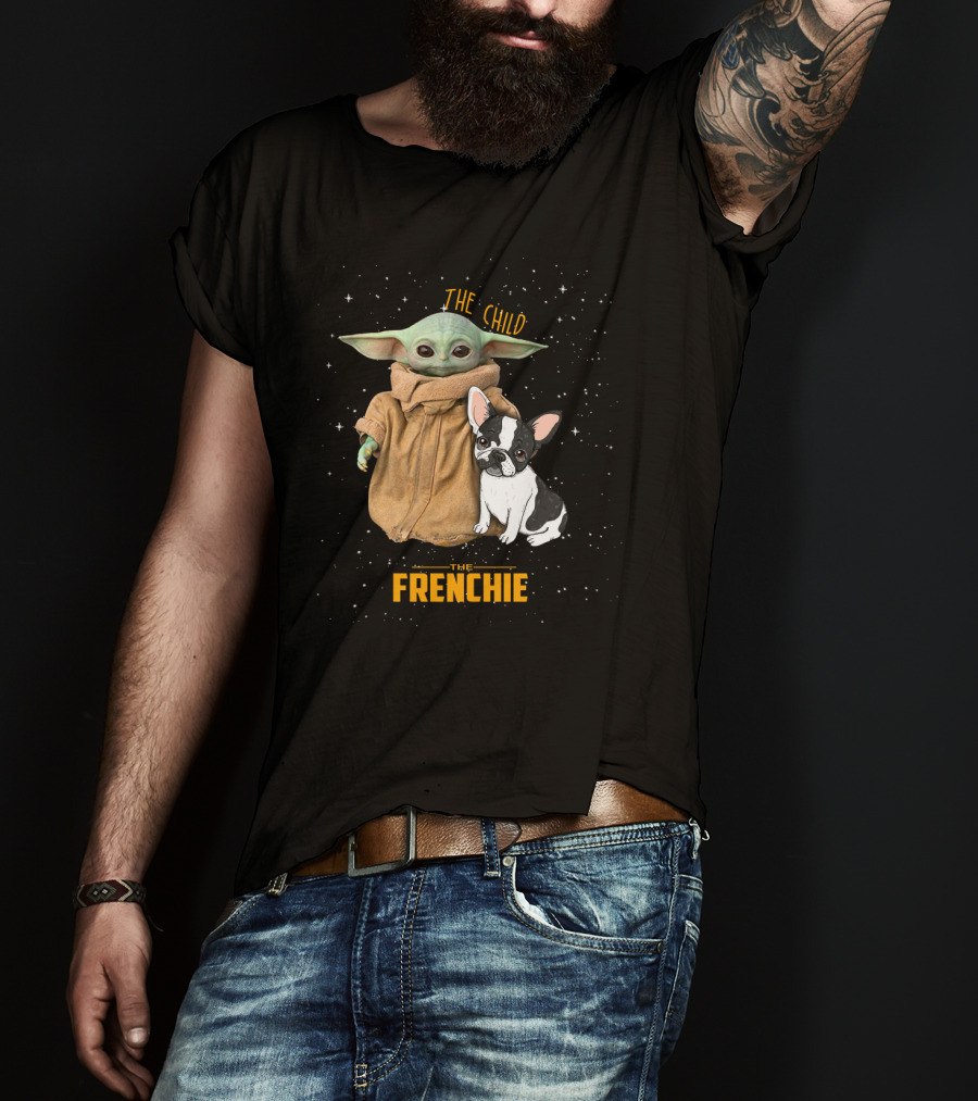The Child Baby Yoda And Frenchie Star Wars T-Shirt