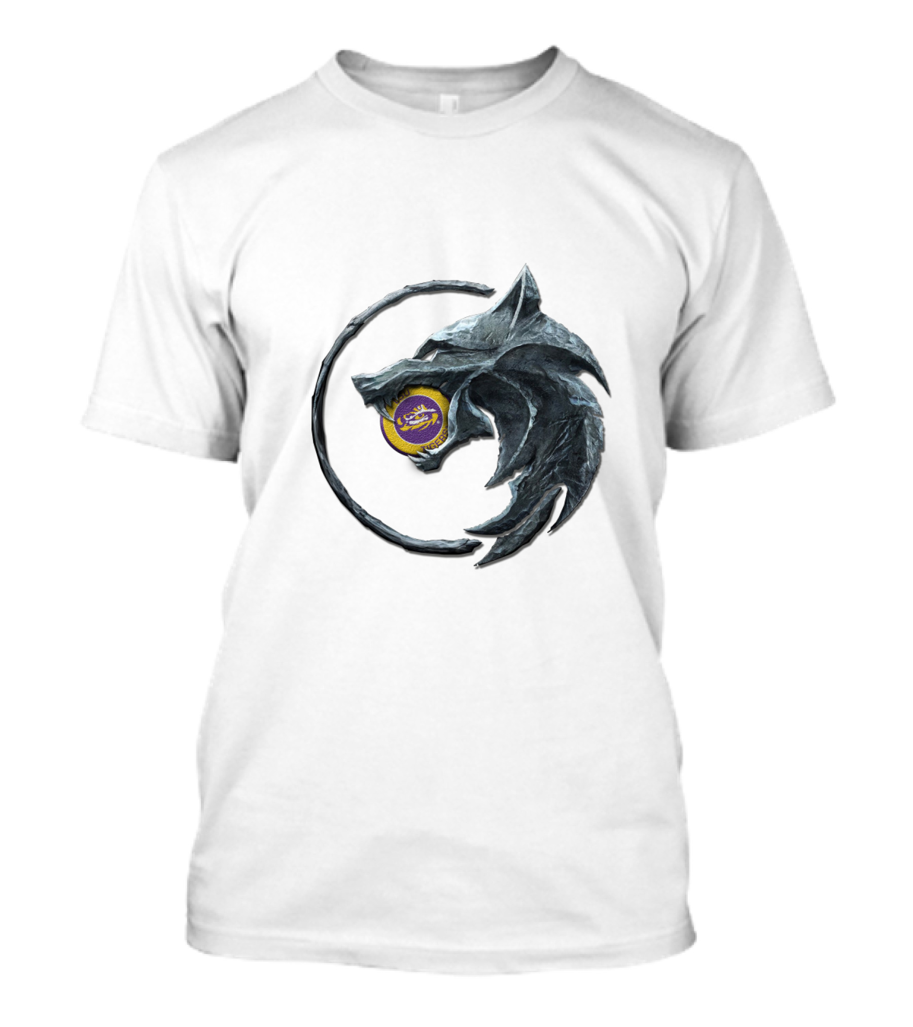 Lakers Howling Wolf Emblem With Sword And Circle T-Shirt