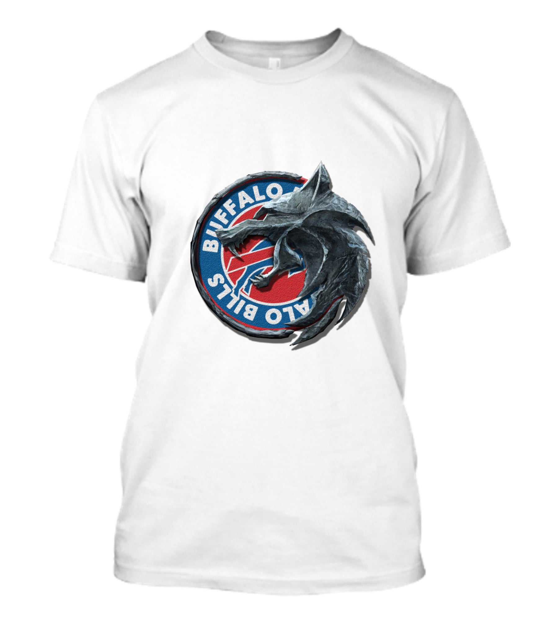 Buffalo Bills Wolf Emblem Crossover T-Shirt