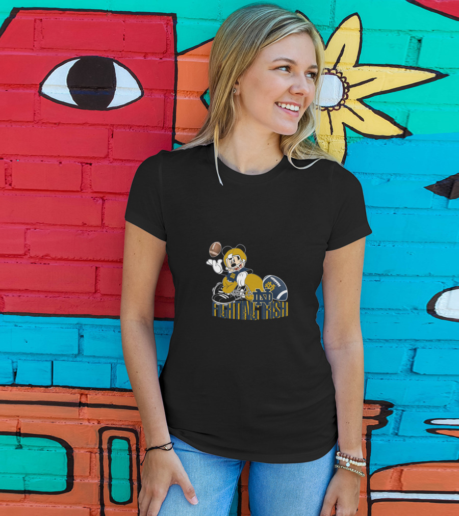 Notre Dame Fighting Irish Mickey Mouse Football 00 T-Shirt