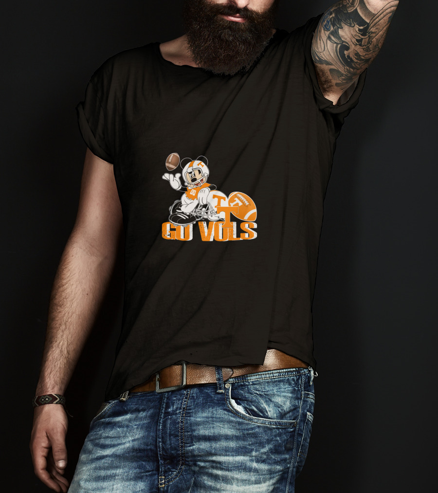 Go Vols Tennessee Football Mickey Mouse T-Shirt