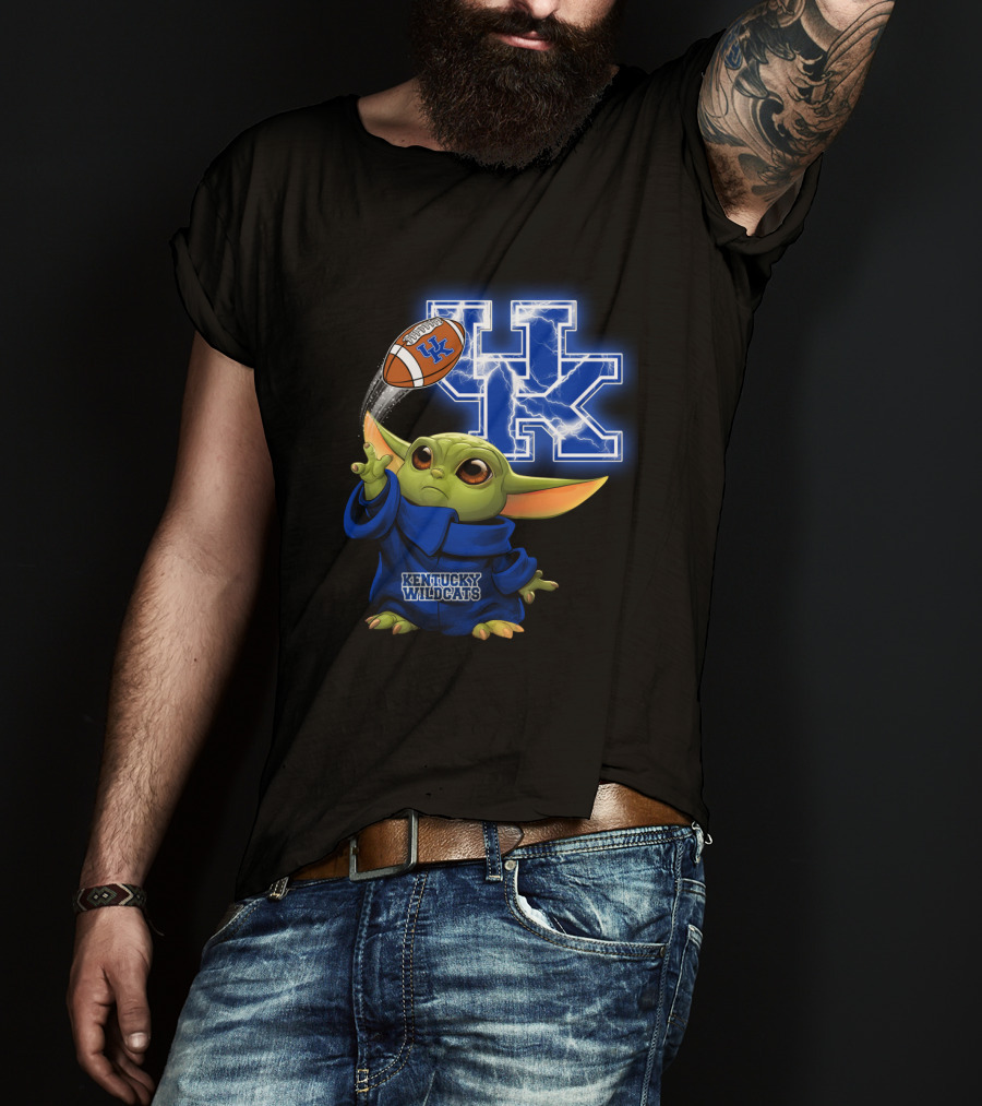 Kentucky Wildcats Football Uk Lightning Baby Alien T-Shirt