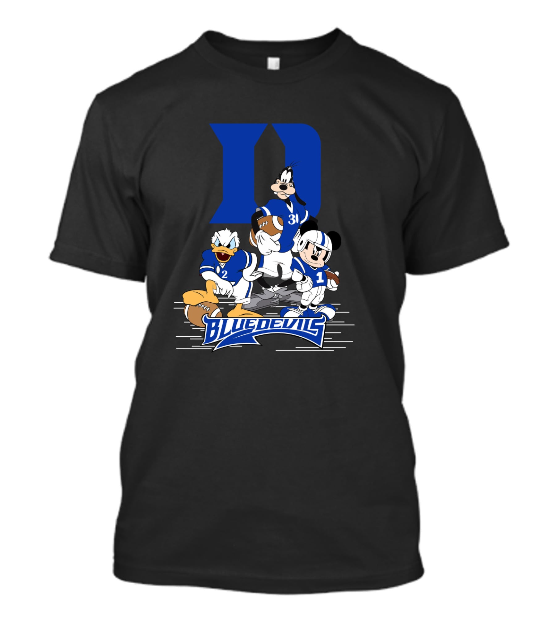 Blue Devils Football Mickey Donald Goofy Duke D T-Shirt
