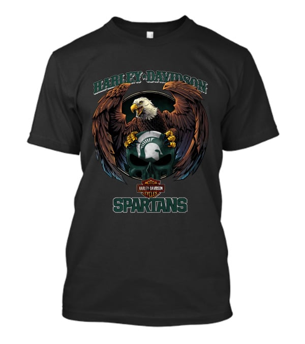 Harley Davidson Spartans Michigan State V6 Ncaa T-Shirt