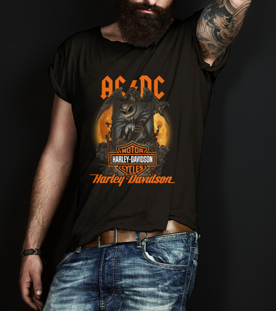 Acdc Harley Davidson Motor Cycles 1212 T-Shirt