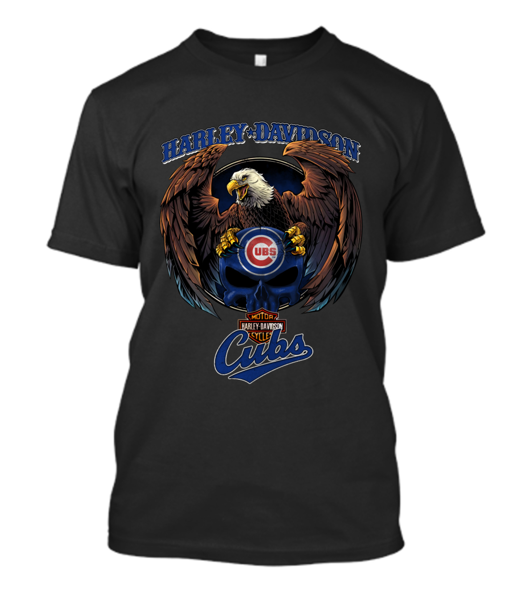 Harley Davidson Cubs Eagle Hl01 Mlb Chicago Cubs T-Shirt