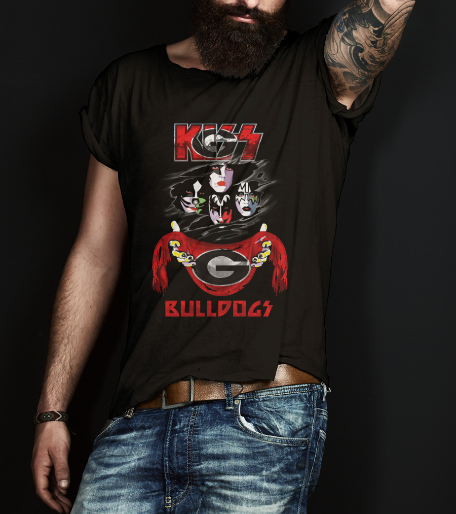 KISS Georgia Bulldogs Logo Fusion Fan T-Shirt