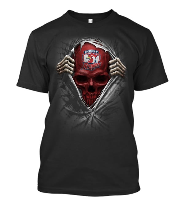 Sydney Roosters Skull Logo NRL T-Shirt