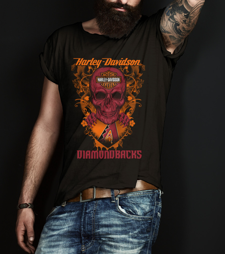 Harley Davidson Motor Cycles Arizona Diamondbacks T-Shirt