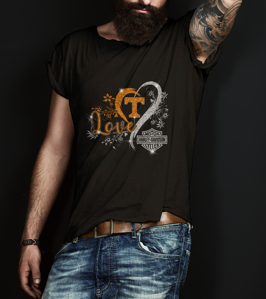 Love Tennessee Volunteers Harley Davidson Motorcycles T-Shirt