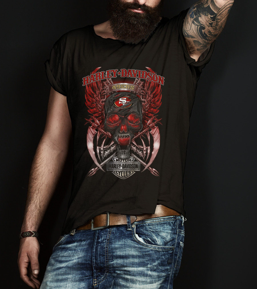 Harley Davidson 49ers Motor Cycles T-Shirt