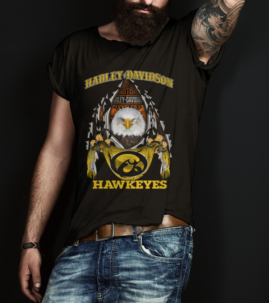 Harley Davidson Motor Cycles Hawkeyes T-Shirt