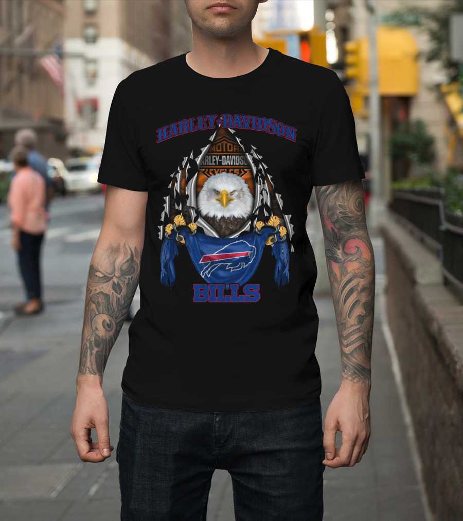 Harley Davidson Motorcycles Bills Buffalo Bills T-Shirt