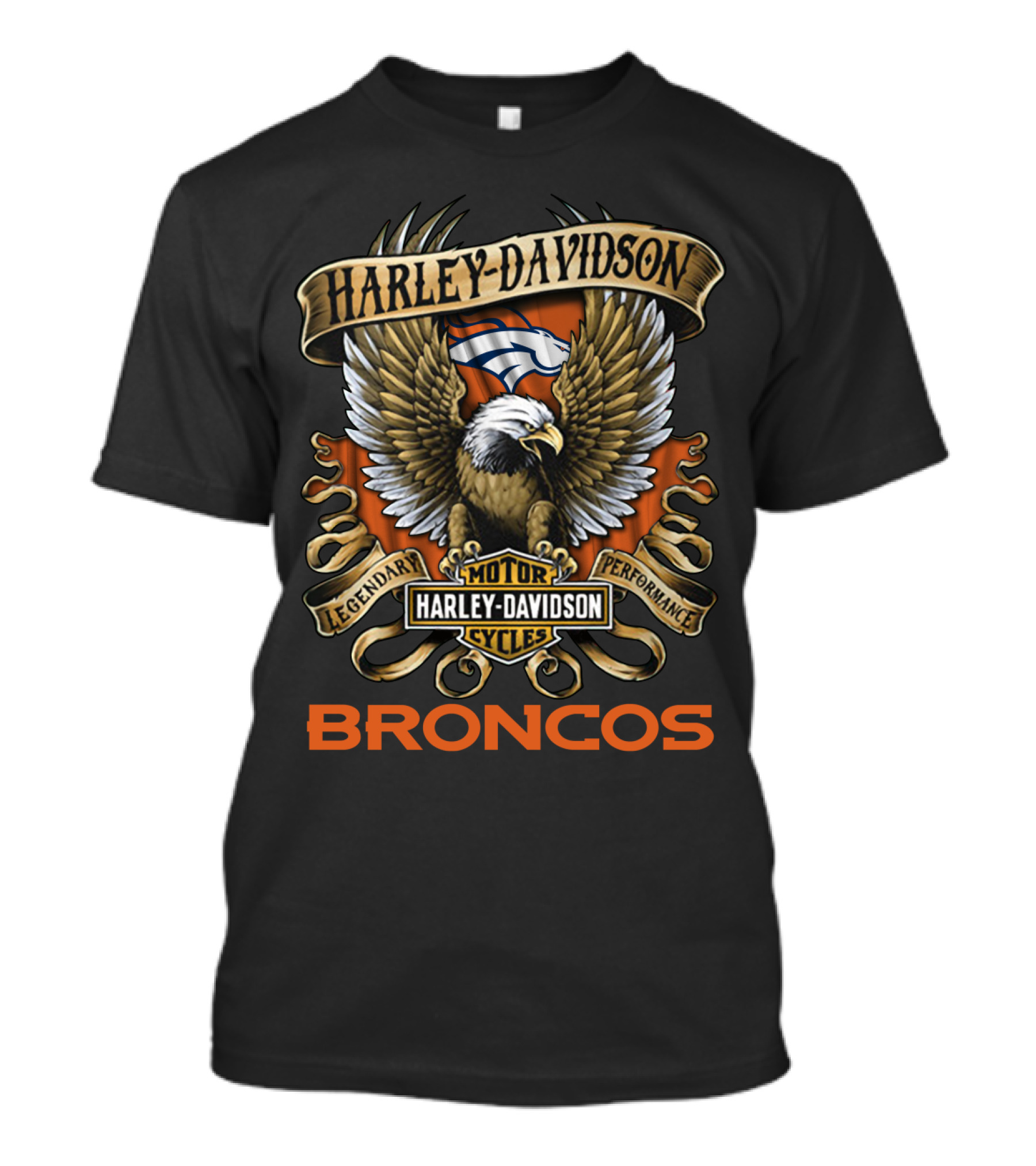 Harley Davidson Legendary Motor Performance Denver Broncos T-Shirt