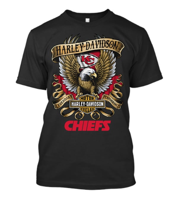 Kansas City Chiefs Harley Davidson Motor Cycles Legendary Performance T-Shirt