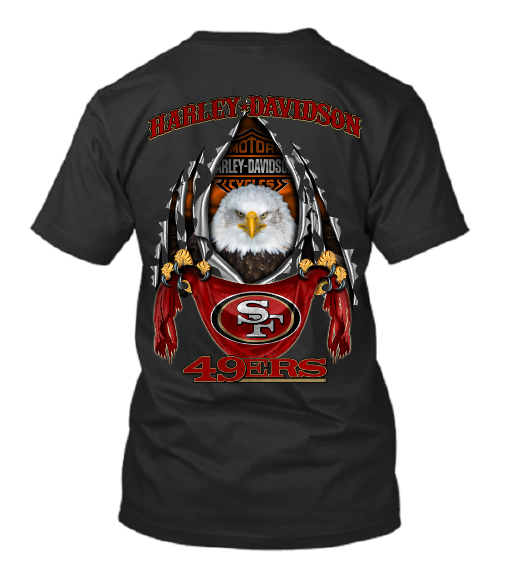 Harley Davidson San Francisco 49ers Eagle Graphic Nfl 84 T-Shirt