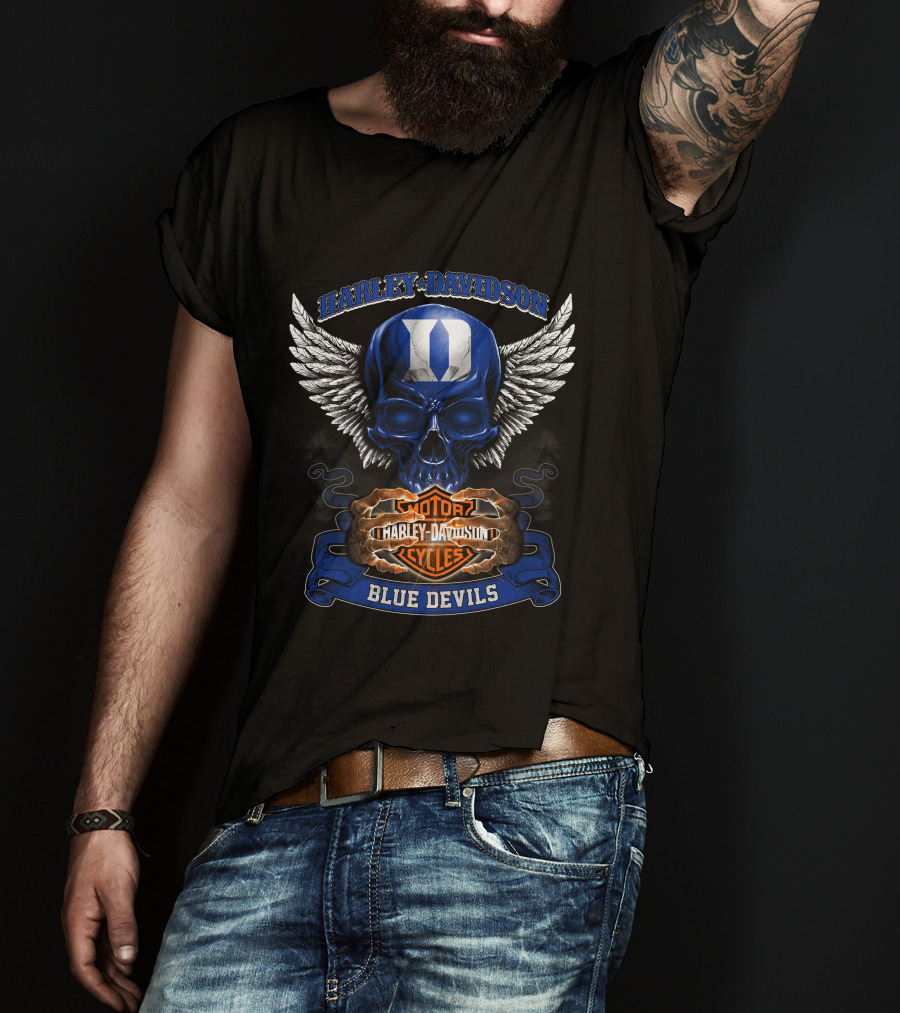 Harley Davidson Blue Devils Motorcycles Duke T-Shirt