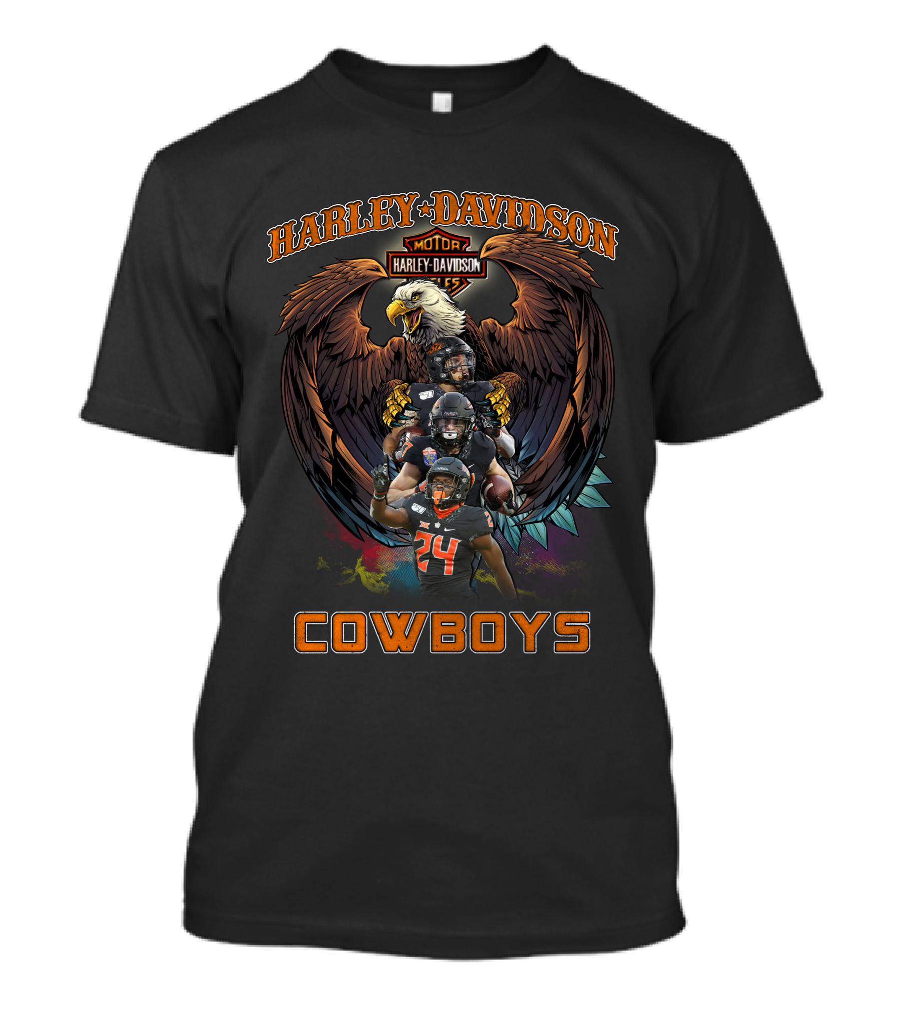 Harley Davidson Motor Eagle Oklahoma State Cowboys T-Shirt