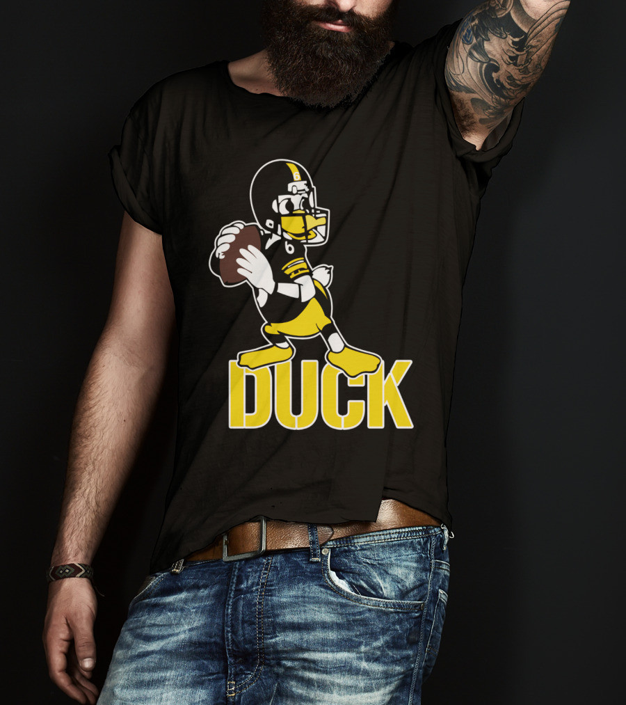 Pittsburgh Football Duck Hodges Quarterback Cartoon T-Shirt