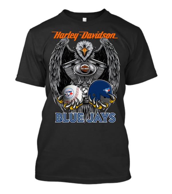 Harley Davidson Blue Jays Mlb Toronto Baseball Eagle T-Shirt