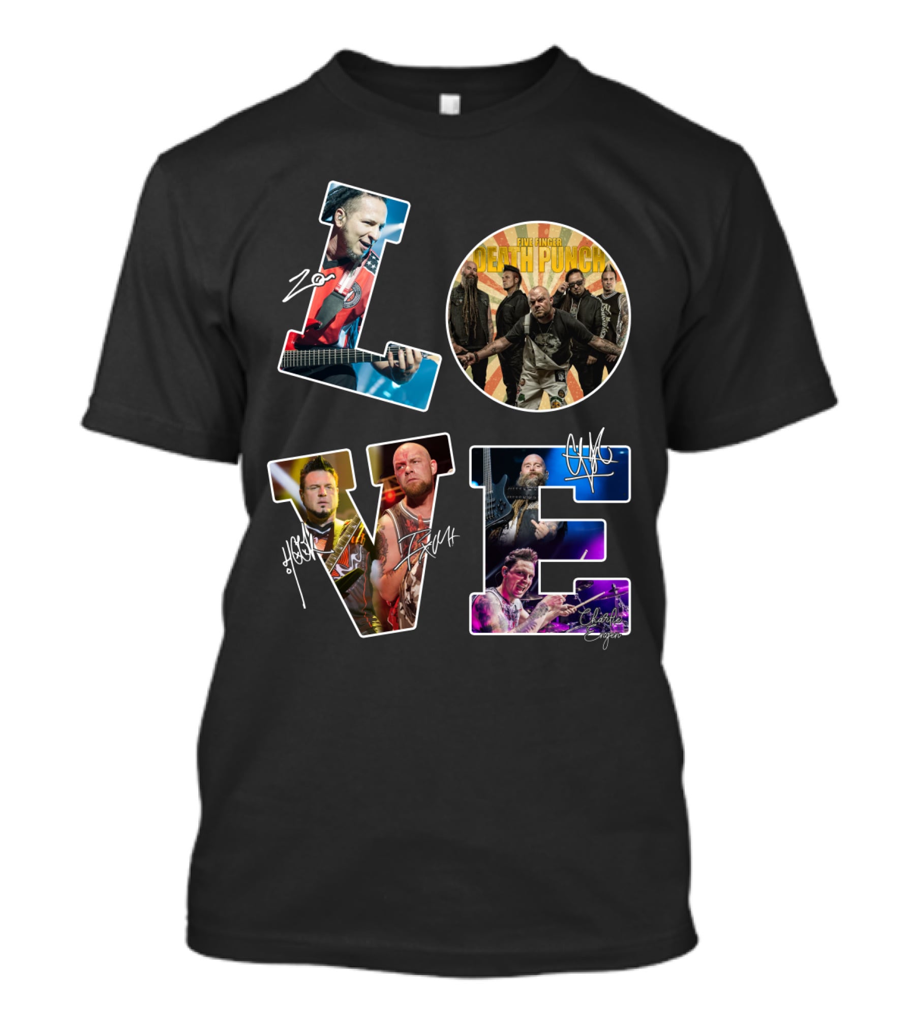Five Finger Death Punch Love Band Members Tvl T-Shirt