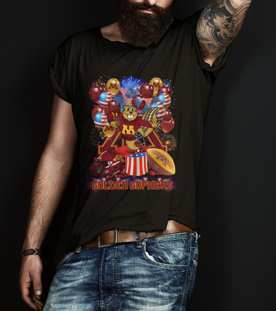 Ncaa2 Minnesota Golden Gophers Fireworks Celebration Mascot T-Shirt