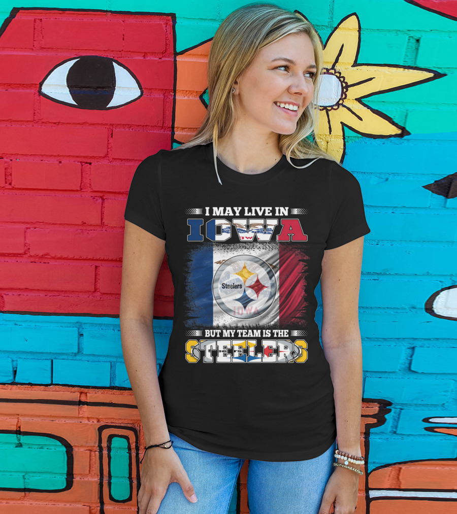Iowa Resident Proudly Supporting Steelers With Team T-Shirt