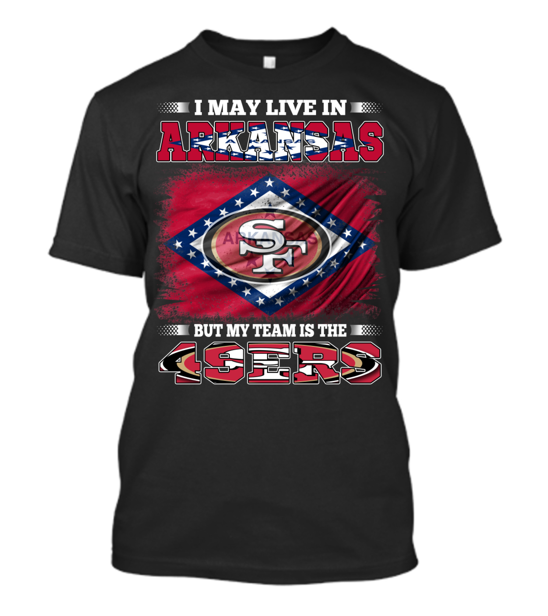 Arkansas Pride With San Francisco 49ers Team Allegiance T-Shirt