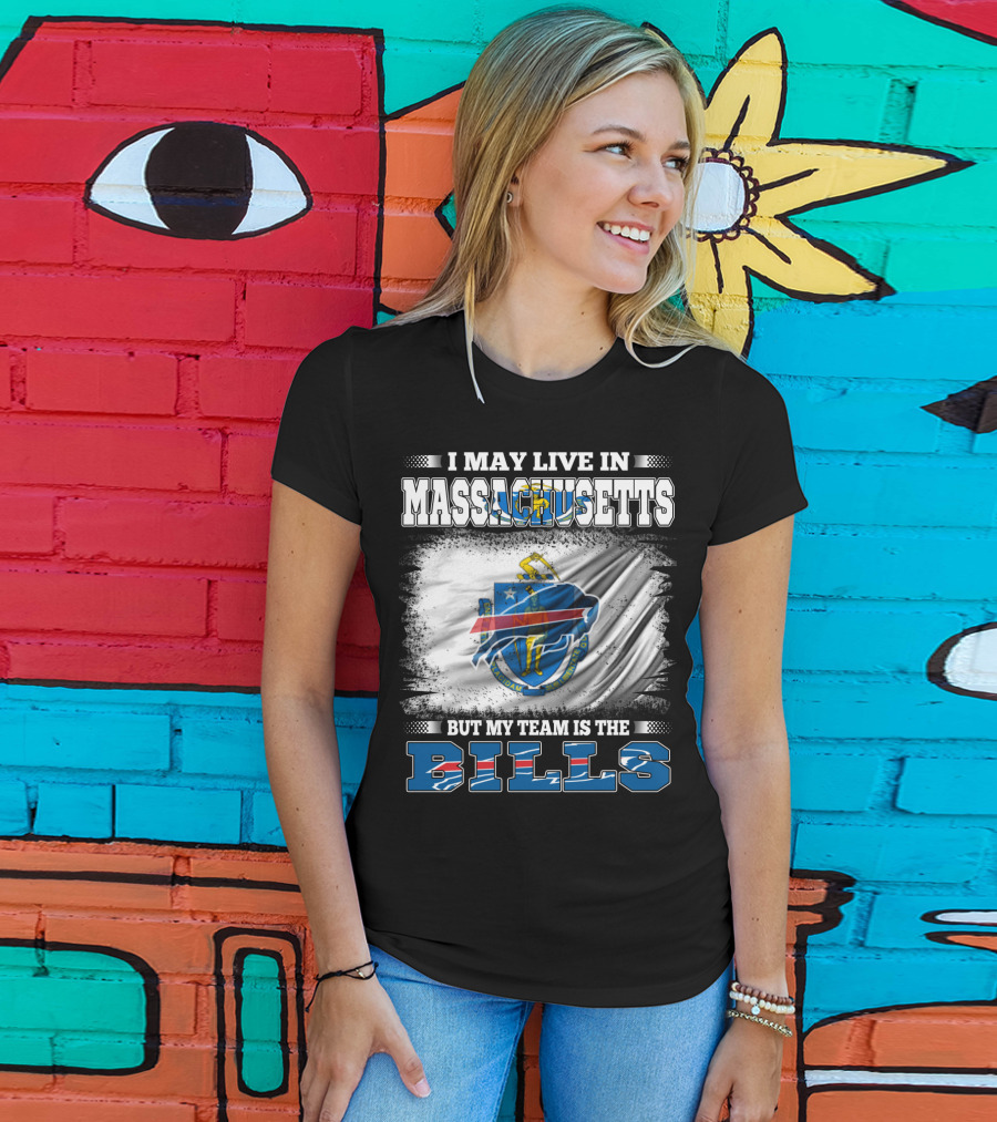 Massachusetts Resident Proudly Supports The Buffalo Bills Team T-Shirt