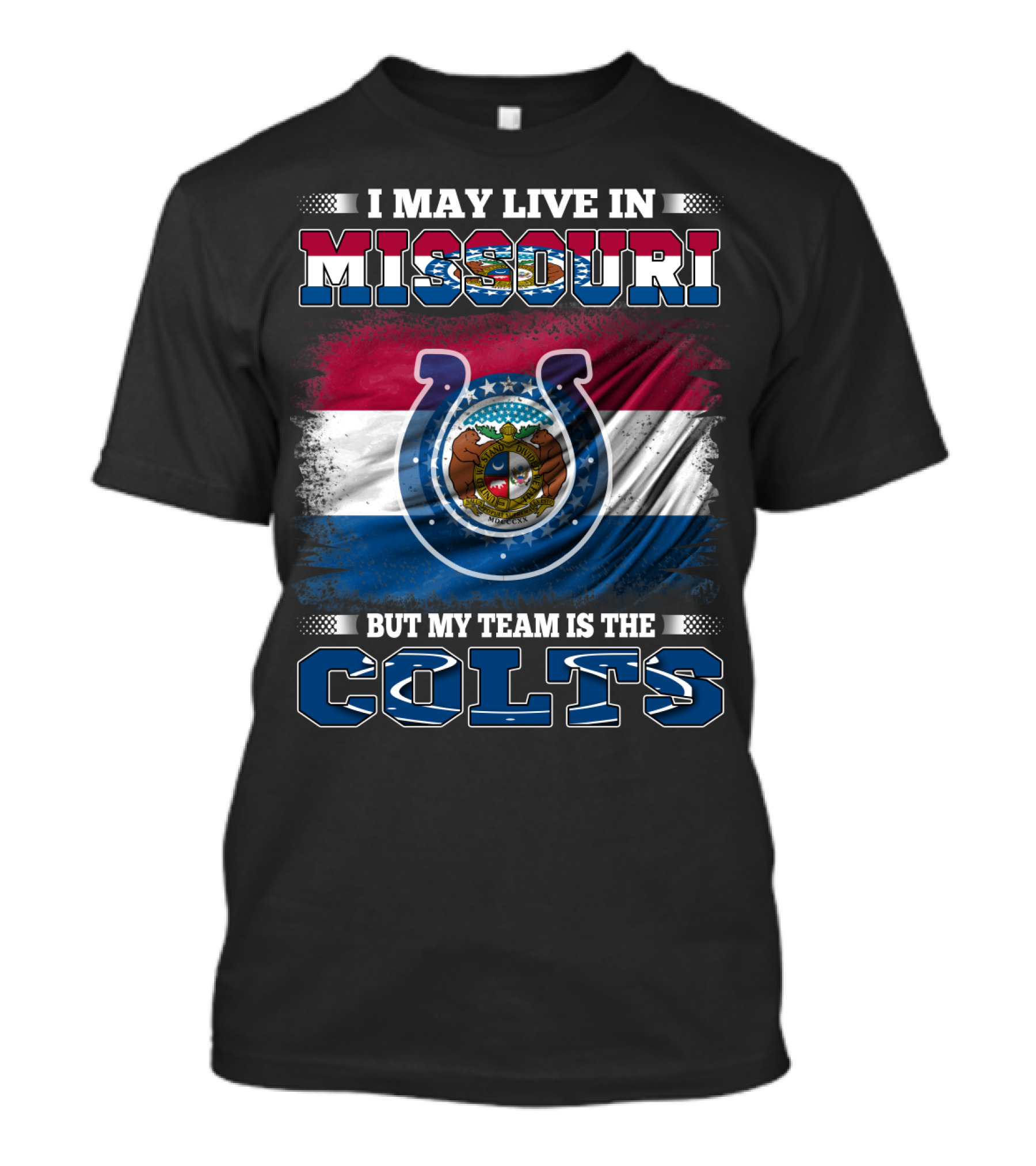 Missouri Roots Colts Loyalty Shows State Flag Pride T-Shirt