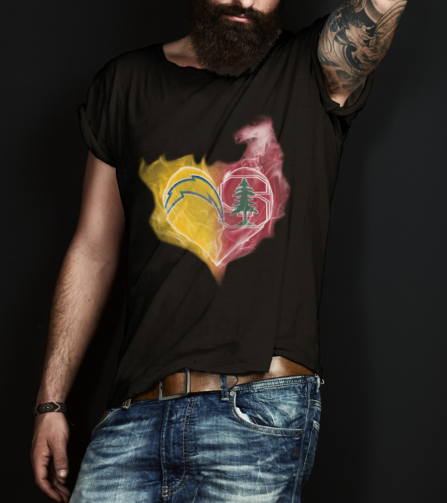 Chargers Heart Stanford Cardinal T-Shirt