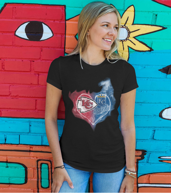 Kansas City Chiefs Royals Heart T-Shirt