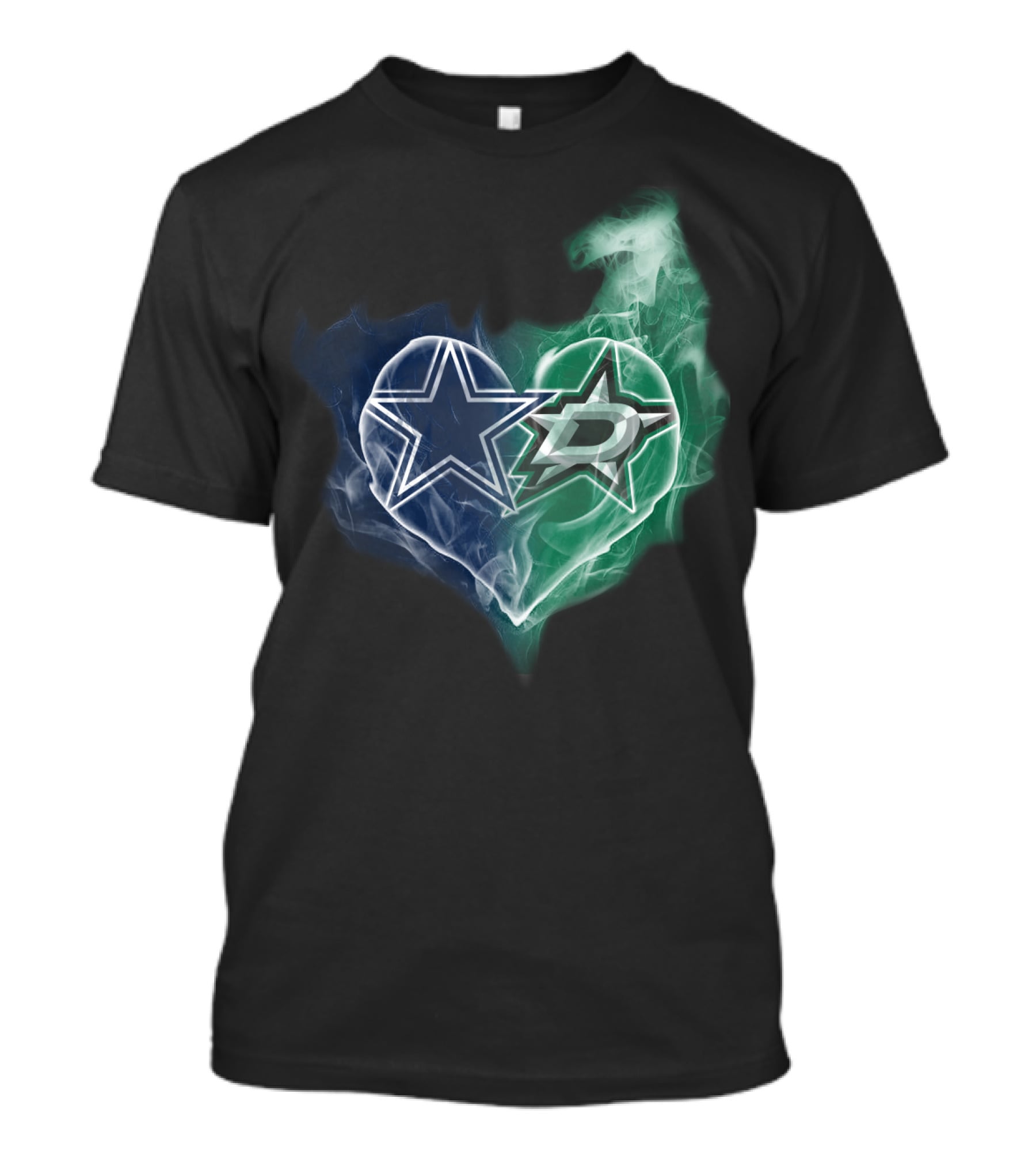 Dallas Cowboys And Stars Heart Smoke Blend T-Shirt